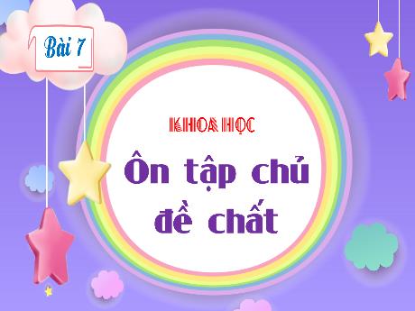 Bài giảng Khoa Học 4 - Bài 7: Ôn tập chủ đề chất (Hà Thị Lê Na)