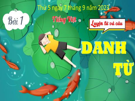 Bài giảng Tiếng Việt 4 - Bài 1: Luyện từ và câu: Danh từ (Tiết 2)(Cao Thị Thủy)