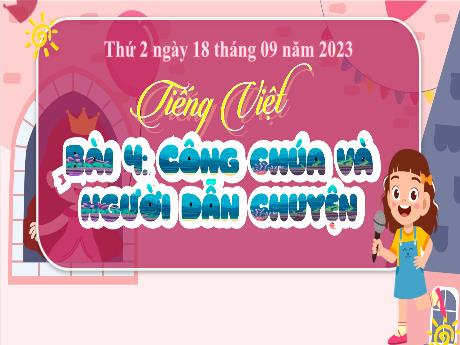 Bài giảng Tiếng Việt 4 - Bài 4: Công chúa và người dẫn chuyện (Tiết 1)(Cao Thị Thủy)