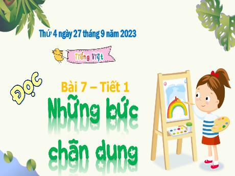 Bài giảng Tiếng Việt 4 - Bài 7: Đọc: Những bức chân dung (Tiết 1)(Cao Thị Thủy)