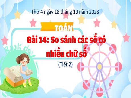 Bài giảng Toán 4 - Bài 14: So sánh các số có nhiều chữ số (Tiết 2)(Cao Thị Thủy)