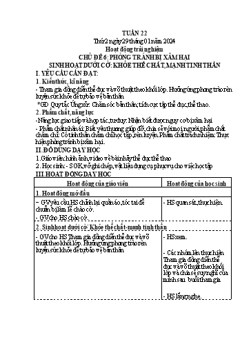 Kế hoạch bài dạy Lớp 4 - Thứ 2+3+4, Tuần 22 Năm học 2023-2024 (Nguyễn Thị Nguyệt)