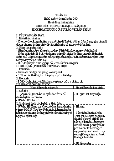 Kế hoạch bài dạy Lớp 4 - Thứ 2+3+4, Tuần 25 Năm học 2023-2024 (Hà Thị Lê Na)