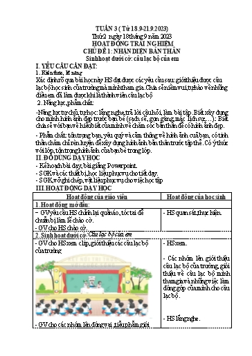 Kế hoạch bài dạy Lớp 4 - Thứ 2+3+5, Tuần 3 Năm học 2023-2024 (Hà Thị Lê Na)