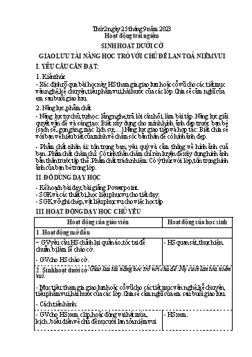 Kế hoạch bài dạy Lớp 4 - Thứ 2+3+5+6, Tuần 4 Năm học 2023-2024 (Hà Thị Lê Na)