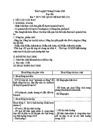 Kế hoạch bài dạy Lớp 4 - Thứ 5 đến Thứ 6, Tuần 25 Năm học 2023-2024 (Nguyễn Thị Nguyệt)