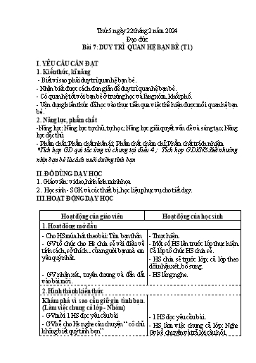 Kế hoạch bài dạy Lớp 4 - Thứ 5+6, Tuần 23 Năm học 2023-2024 (Nguyễn Thị Nguyệt)